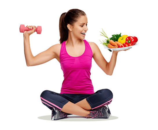 woman and vegetables