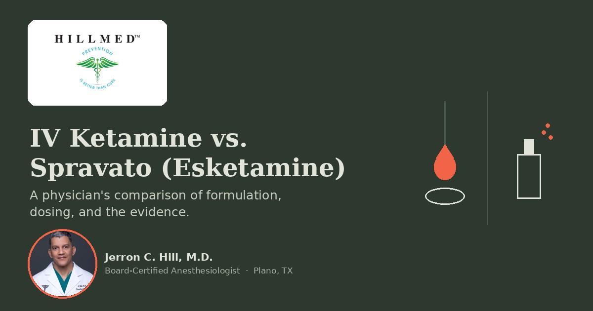 IV Ketamine and Spravato (Esketamine)